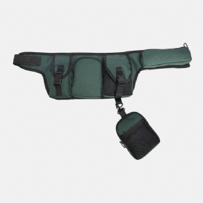 Unisex Hip-Hop Stil Camouflage Street Mode Udendørs Multi-Pocket Bullet Bag Taljetaske Brysttaske