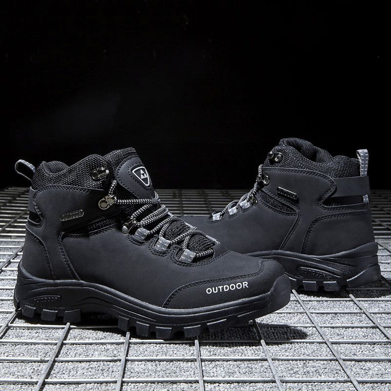 Mænd Outdoor Comfy Wide Fit Rund Tå Skridsikre Sportsvandrestøvler