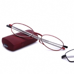 Kvinder Mænd Bærbare Lys Foldelige Cirkel Lens Læsebriller Fleksible Teleskop Presbyopiske Briller