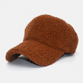 Kvinder Lammehår Varm Vinter Udendørs Solvisor Casual Par Hat Baseball Hat