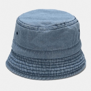 Unisex Denim Broken Holes Made-Old Mode Outdoor Sunshade Bucket Hat