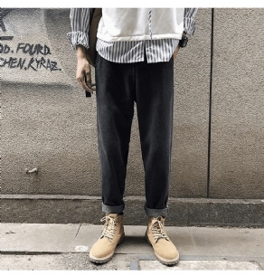 Jeans Med Brede Ben I Hong Kong-Stil