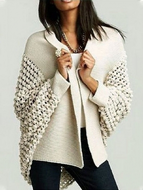Langærmet Loose Casual Sweater Coat
