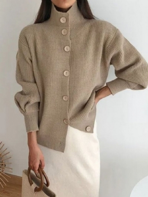 Langærmet Loose Casual Sweater Coat