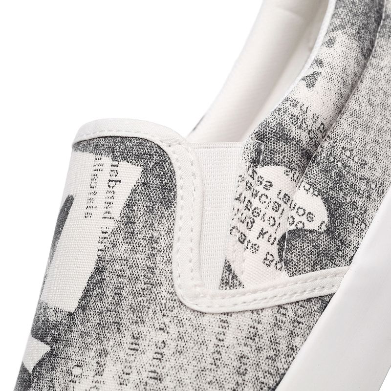 Mænd Canvas Åndbar Slip On Comfy Casual Court Flat Shoes