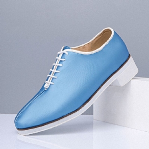 Mænd Large Størrelse Ensfarvet Snøre-Up Business Dress Sko