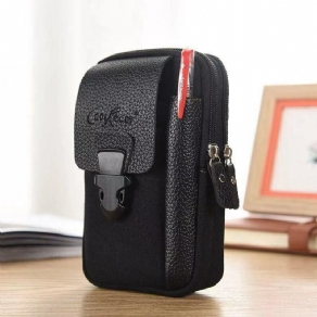Mænd Canvas Multi-Pocket Outdoor Sports 6.3 Tommer Telefontaske Taljetaske Sling Bag