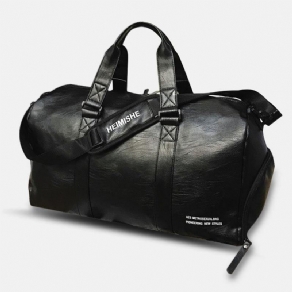 Unisex Dry Wet Separation Gym Bag Pu Læder Multi-Carry Stor Kapacitet Rejse Udendørs Bagage Håndtaske Crossbody Taske