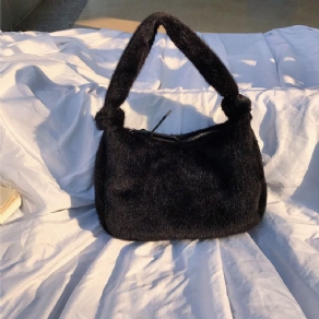 Kvinder Plys Comfy Casual Underarm Taske Håndtaske Skuldertaske
